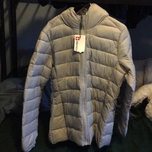 AlpineSwiss Womens Hooded Down Puffer Jacket